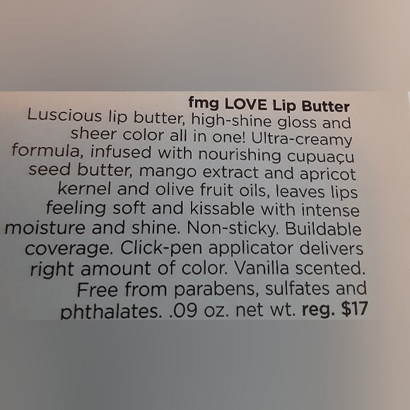FMG Love Lip Butter .09oz Click Pen application. Tease with a Vanilla scent - Picture 7 of 8